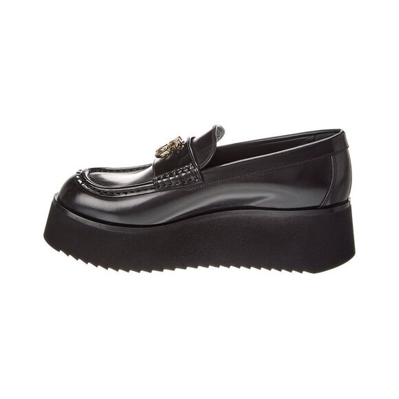 Gucci Double G Creeper Leather Loafer, Black - Picture 2 of 5